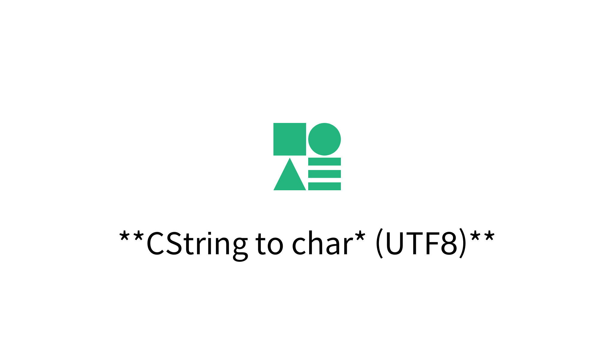 Cstring to char utf8 mysetting